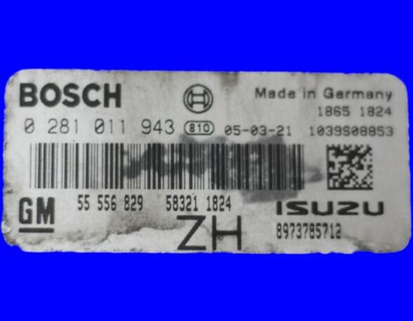 Steuergerät Dieseleinspritzung  (Gemischaufbereitung) Opel Astra Diesel (H) 1686 ccm 59 KW 2004