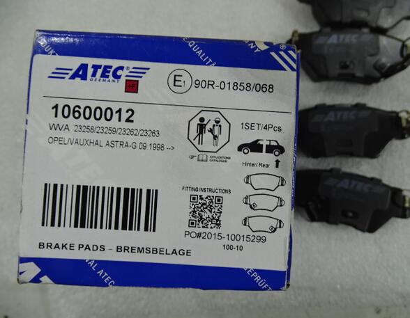 Disc Brake Pad Set OPEL Astra G CC (F08, F48) 10600012 