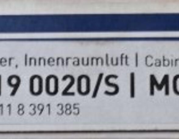 Interieurfilter BMW 7er (E38) 3123190020/S