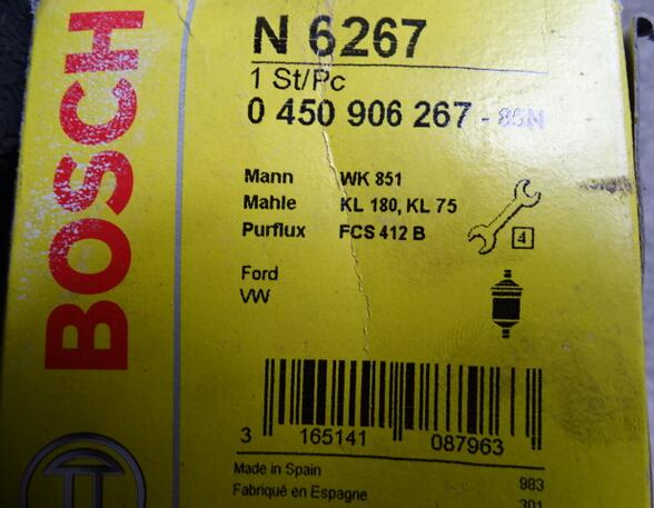 Brandstoffilter FORD Galaxy (WGR) Bosch N6267 0450906267 
