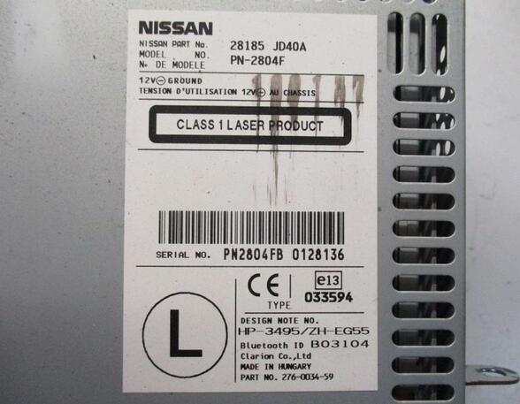 CD-Radio PN-2804f NISSAN QASHQAI +2 I (J10  JJ10) 2.0 DCI AWD 110 KW