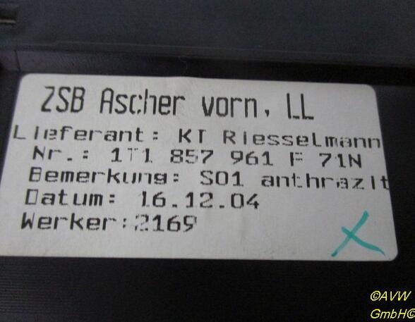 Aschenbecher vorne  VW TOURAN (1T1  1T2) 1.9 TDI 77 KW