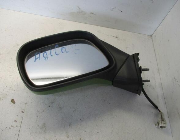 Außenspiegel elektrisch lackiert links Grün Z 384 leichte Kratzer OPEL AGILA (H00) 1.0 12V 43 KW