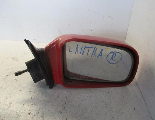 Außenspiegel mechanisch lackiert rechts rot  leicht beschädigt siehe Bilder HYUNDAI LANTRA I (J-1) 1.5 I.E. 63 KW