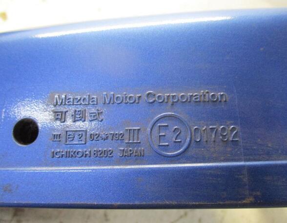 Außenspiegel mechanisch lackiert rechts blau  leichte Kratzer MAZDA 121 II (DB) 1.3 16V 39 KW