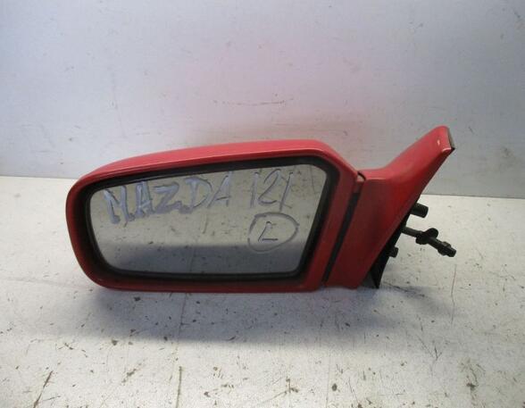 Außenspiegel mechanisch lackiert links rot  leichte Kratzer MAZDA 121 II (DB) 1.3 16V 39 KW
