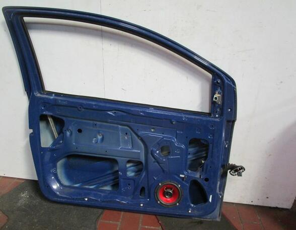 Tür links vorn 2-Türer blau L5M Kratzer und Beule siehe Bild VW FOX (5Z1  5Z3) 1.2 40 KW