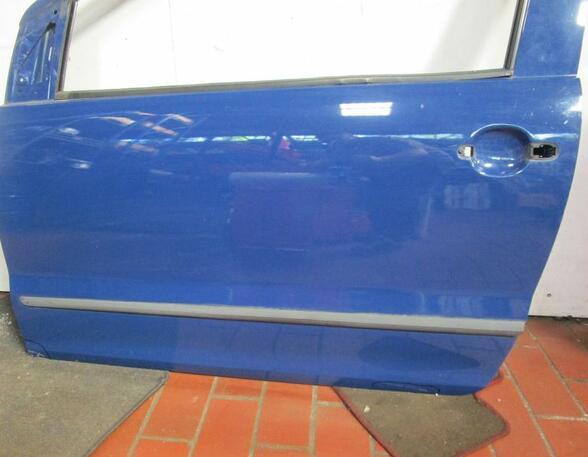 Tür links vorn 2-Türer blau L5M Kratzer und Beule siehe Bild VW FOX (5Z1  5Z3) 1.2 40 KW