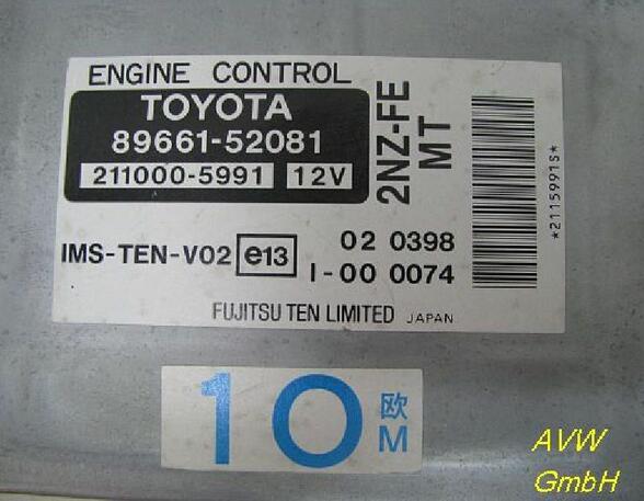 Engine Management Control Unit TOYOTA Yaris (NCP1, NLP1, SCP1)