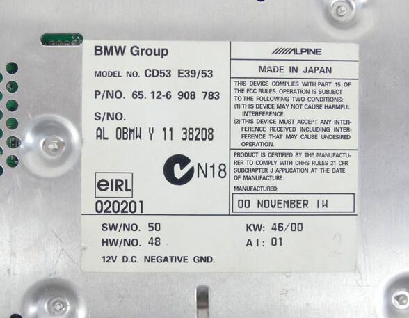 CD-Player 65.12-6908783 BMW 5 TOURING (E39) 525D 120 KW