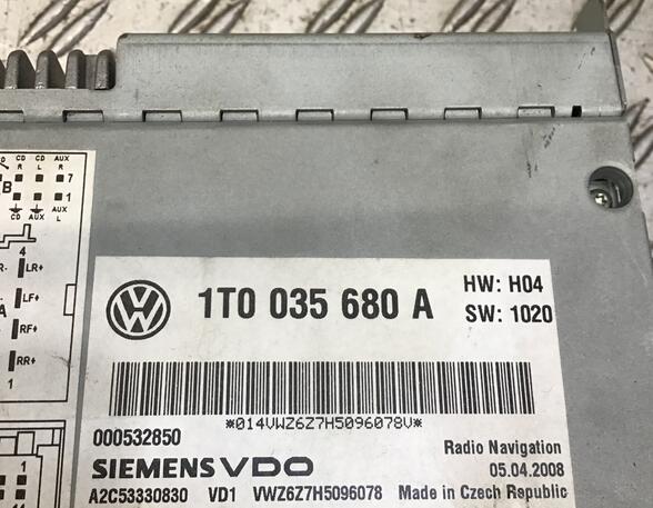 655361 Radio/Navigationssystem-Kombination VW Golf VI Variant (AJ5) 1T0035680A