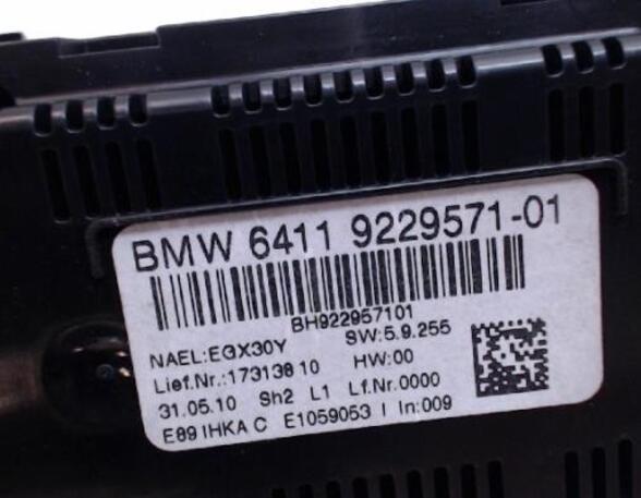 Bedieningselement verwarming & ventilatie BMW Z4 Roadster (E89)