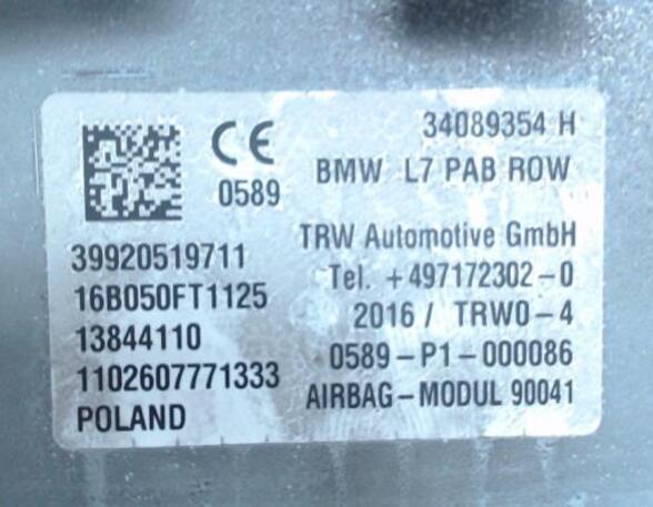 P16006805 Airbag Beifahrer BMW 1er (F20) 72129205197