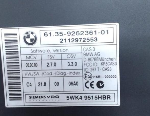 Startonderbreker regeleenheid BMW 3er Touring (E91)