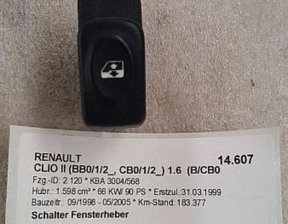 Window Lift Switch RENAULT Clio II (BB, CB)