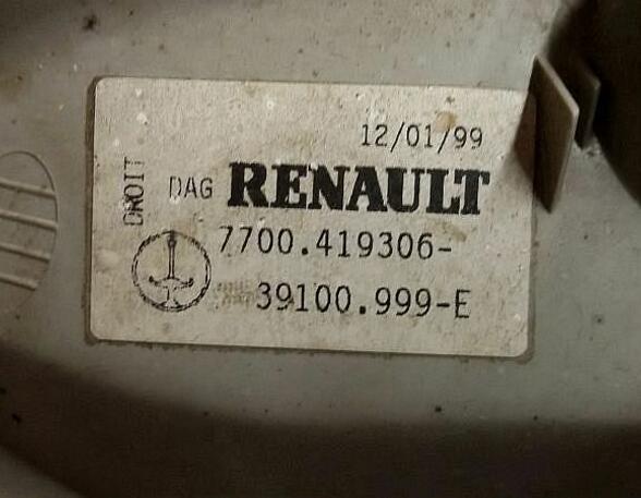 Hauptscheinwerfer höhenverstellbar rechts original Renault 7700419306 39100748 RENAULT TWINGO (C06_) 1.2  (C066  C068) 43 KW