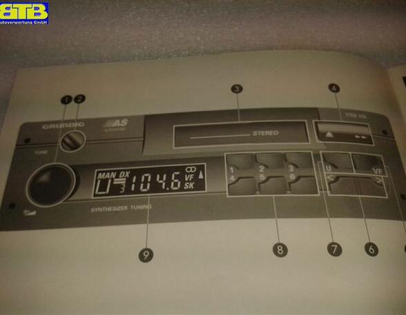Bedienungsanleitung Grundig AutoRadio WKC1700VD Kassettenradio KIA SEPHIA (FA) 1.5 I 16V 59 KW