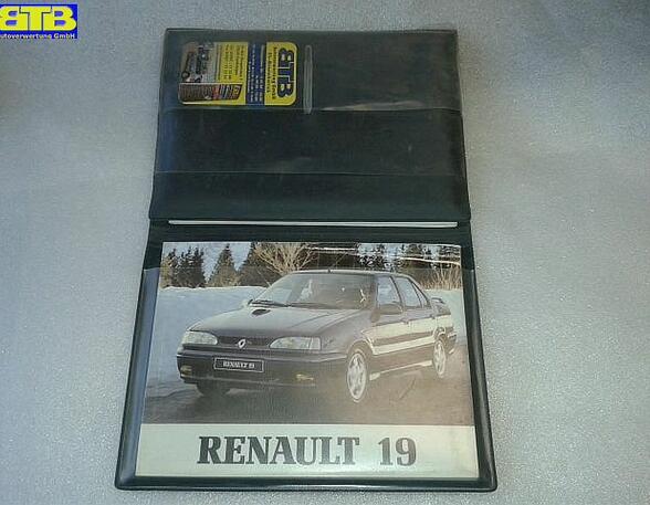 Operation manual RENAULT 19 II Chamade (L53)