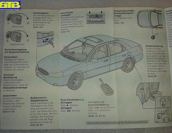 Operation manual FORD Mondeo I Turnier (BNP), FORD Mondeo II Turnier (BNP)