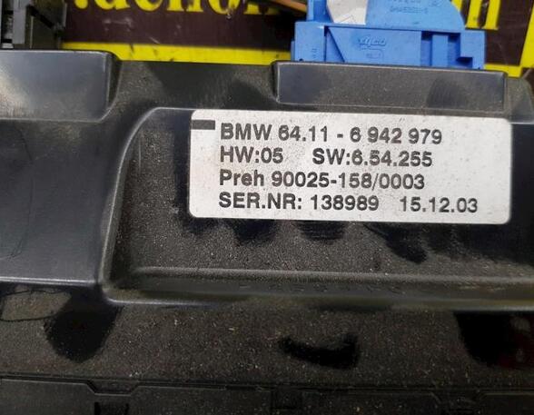 P11876256 Heizungsbetätigung (Konsole) BMW 7er (E65, E66) 6942979