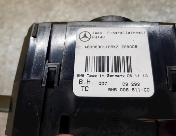 Heating & Ventilation Control Assembly MERCEDES-BENZ Viano (W639)