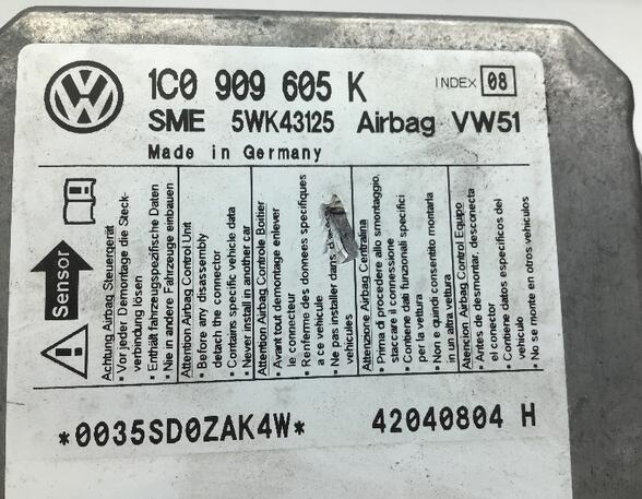 349537 Steuergerät Airbag VW Polo IV (9N) 1C0909605K