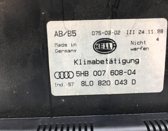 Bedieningselement airconditioning AUDI A3 (8L1)