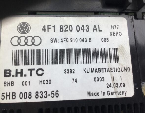 Bedieningselement airconditioning AUDI A6 (4F2, C6)