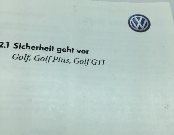 Operation manual VW Golf V (1K1), VW Golf VI (5K1)