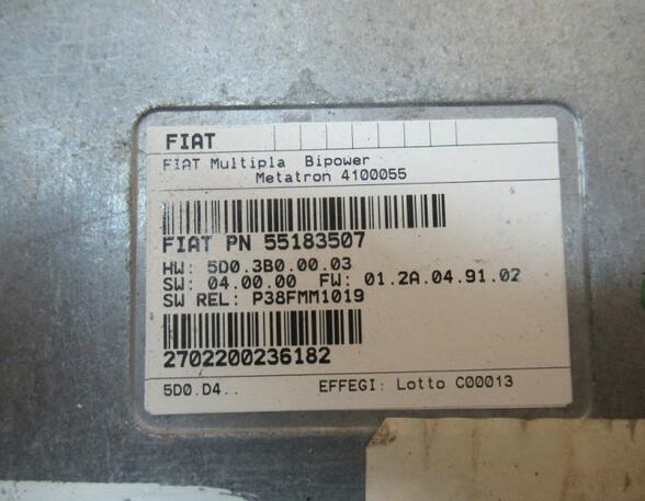 Engine Management Control Unit FIAT Multipla (186)