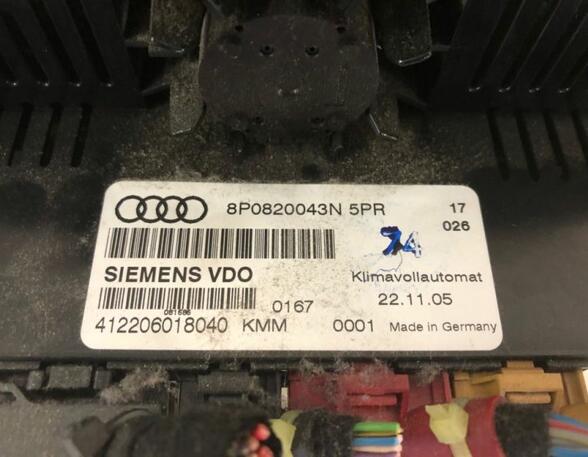 Heizungsbetätigung (Konsole) Klimabedienteil Automatik Audi A3 8P Bj.05 8P0820043N AUDI A3 (8P1) 2.0 TFSI QUATTRO 147 KW