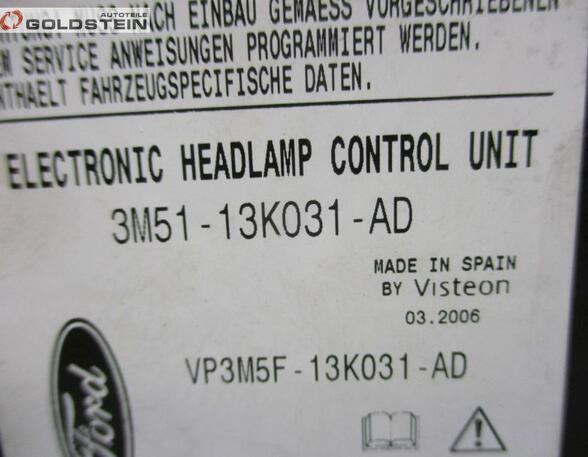 Steuergerät Beleuchtung Scheinwerfersteuergerät Headlamp Control FORD FOCUS II CABRIOLET 2.0 TDCI 100 KW