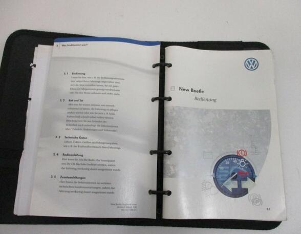 Dokumentenmappe Leder Serviceplan Bedienung Betriebsanleitung VW NEW BEETLE (9C1  1C1) 2.0 85 KW