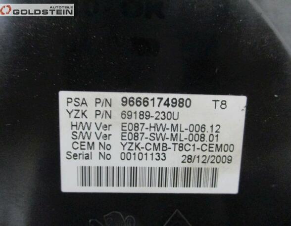 Tachometer Kombiinstrument KM/H PEUGEOT 5008 1.6 HDI (T87E) 80 KW