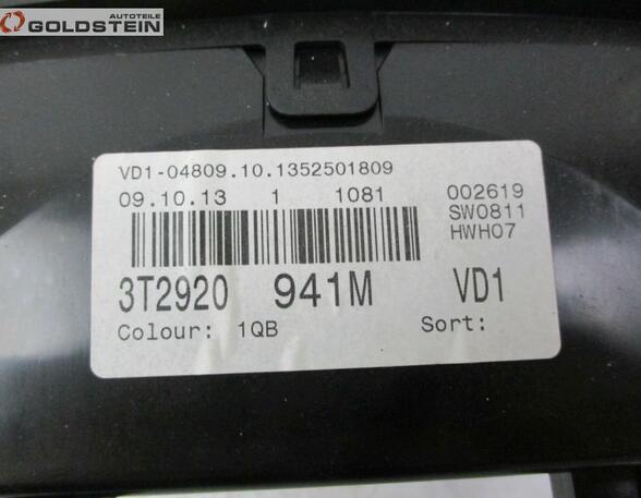 Tachometer Kombiinstrument M/PH RHD Rechtslenker SKODA SUPERB (3T4) 2.0 TDI 125 KW