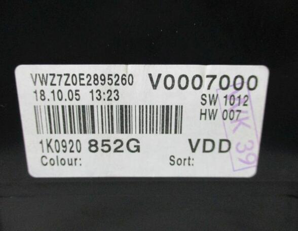 Tachometer Kombiinstrument  VW GOLF V (1K1) 1.4 16V 55 KW