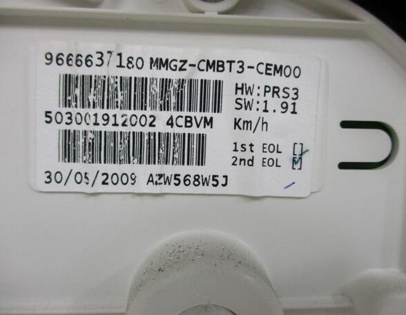 Tachometer Kombiinstrument KMH PEUGEOT 206+ (T3E) 1.1 FACELIFT 44 KW