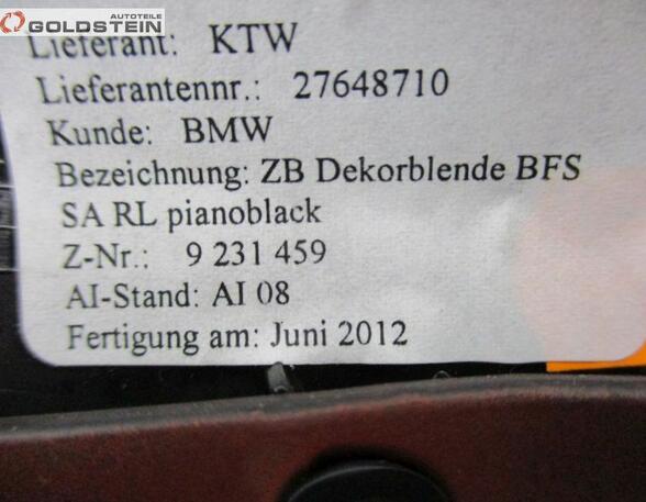 Verkleidung Armaturenbrett links Blende Zierleiste Pioano black / Korall rot RHD Rechtslenker BMW 3 (F30) 320D 135 KW