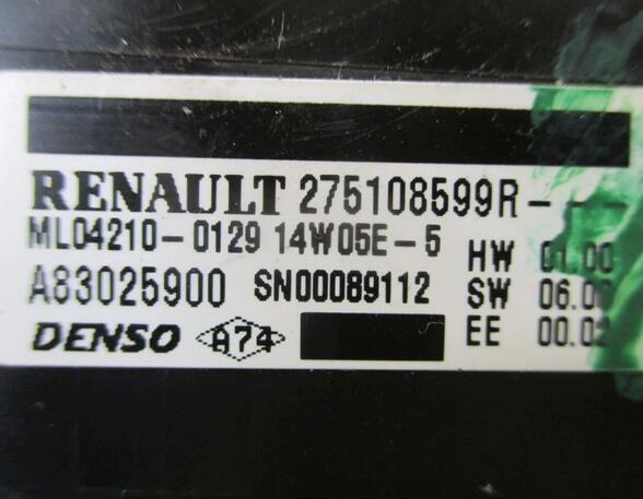 Air Conditioning Control Unit RENAULT Kangoo/Grand Kangoo (KW0/1), RENAULT Kangoo Be Bop (KW0/1)