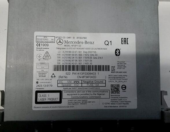 Radio Cassette Player MERCEDES-BENZ E-Klasse (W212)