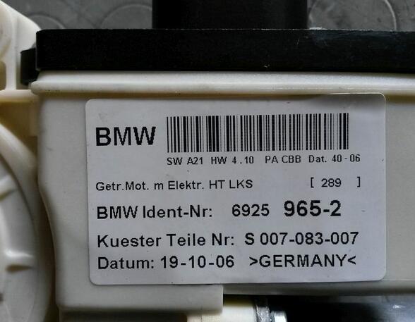 Motor Fensterheber links hinten geprüftes Ersatzteil BMW X3 (E83) 2.0D 110 KW