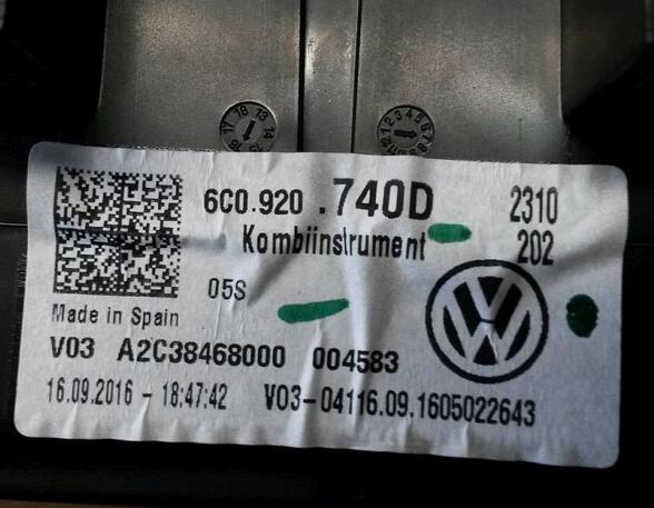 Tachometer Kombiinstrument VW POLO (6R  6C) 1.0 AUSTRIA 44 KW
