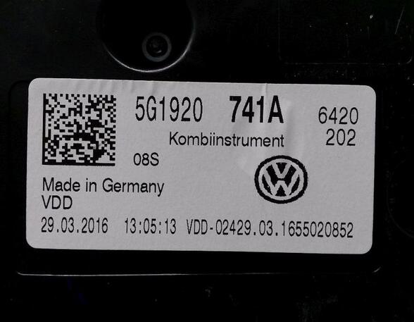 Tachometer Kombiinstrument VW GOLF VII KOMBI (BA5) 1.6 TDI 81 KW