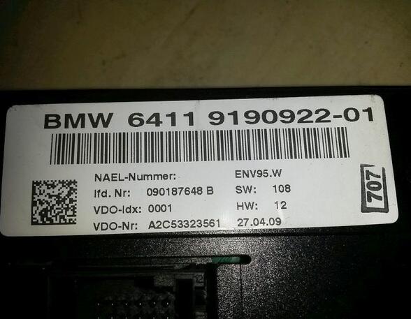 Bedienelement  Klimaanlage  BMW 1 (E87) 116I 89 KW