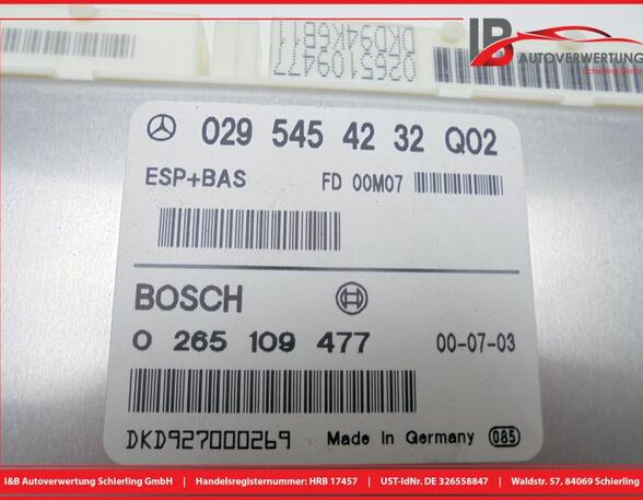 Steuergerät ESP BAS MERCEDES A-KLASSE (W168) A 140 60 KW