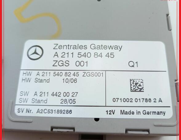 Steuergerät Zentrales Gateway MERCEDES BENZ CLS C219 350 CGI 215 KW