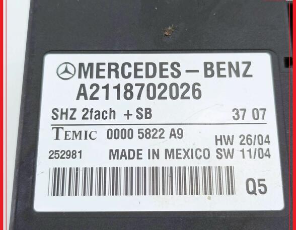 Heater Control Unit MERCEDES-BENZ CLS (C219)