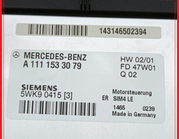 Regeleenheid motoregeling MERCEDES-BENZ CLK Cabriolet (A208)