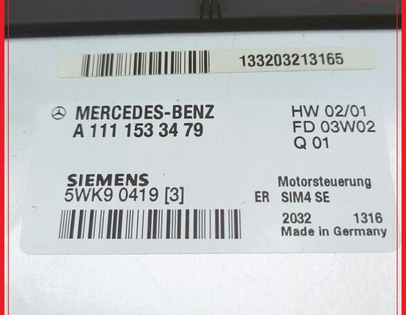 Steuergerät Motor SATZ MERCEDES BENZ C-KLASSE COUPE CL203 C180 95 KW