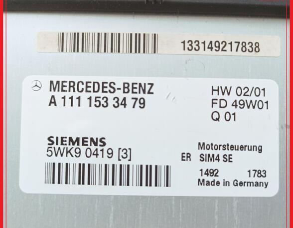Engine Management Control Unit MERCEDES-BENZ C-Klasse (W203)